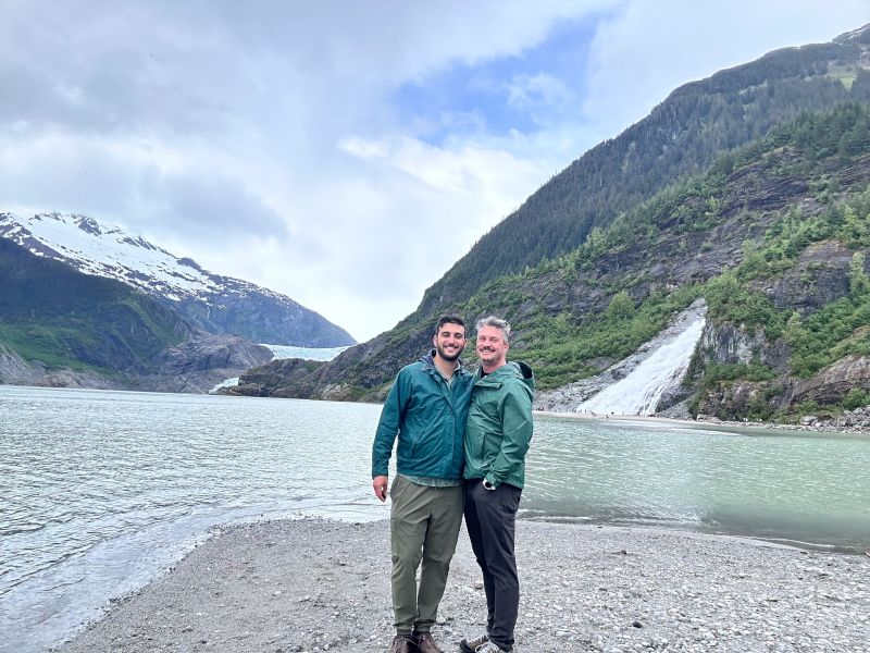 At a Majestic Alaskan Glacier