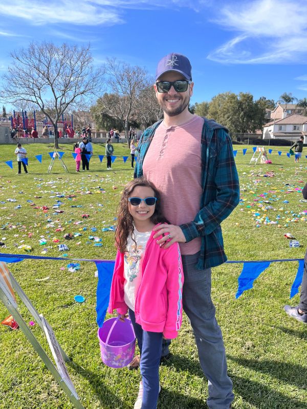 Lining Up for the Community Easter Egg Hunt