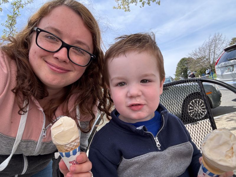 Enjoying Ice Cream With Conor