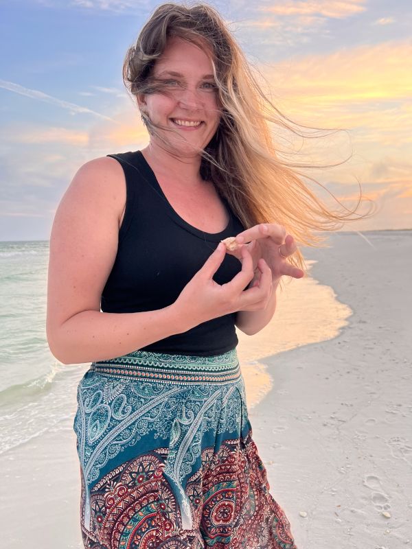 Hunting for Shells at the Beach