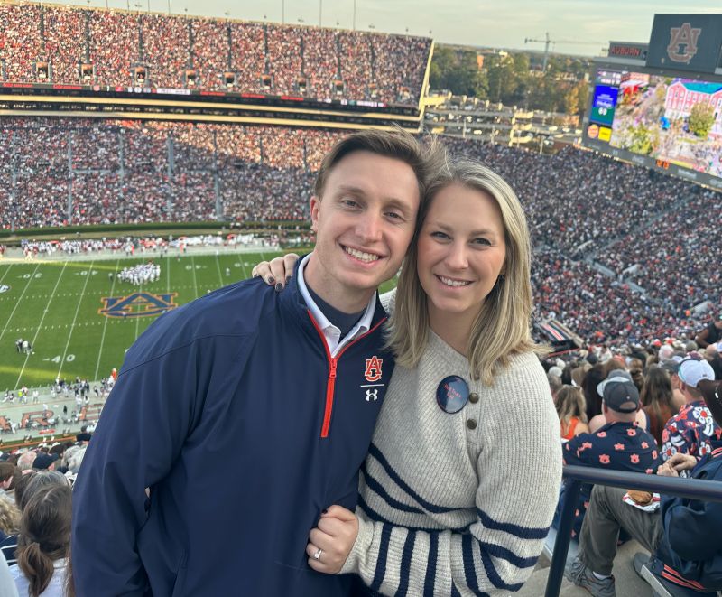 Cheering on Auburn