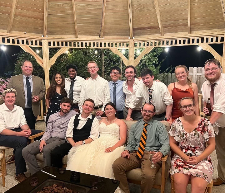 Phil with Several of His Former Students at One of their Weddings