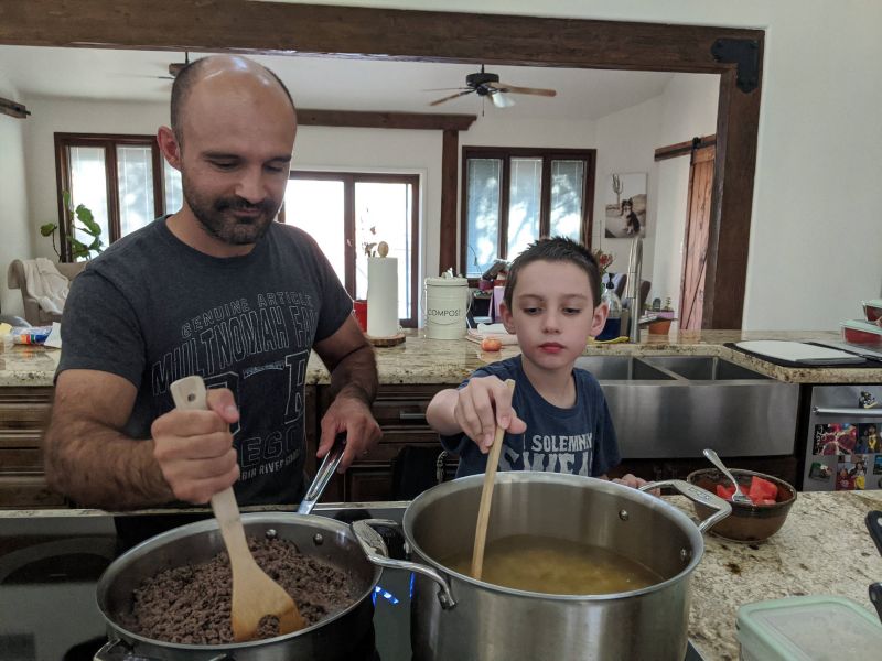 Nick Cooking With Our Nephew