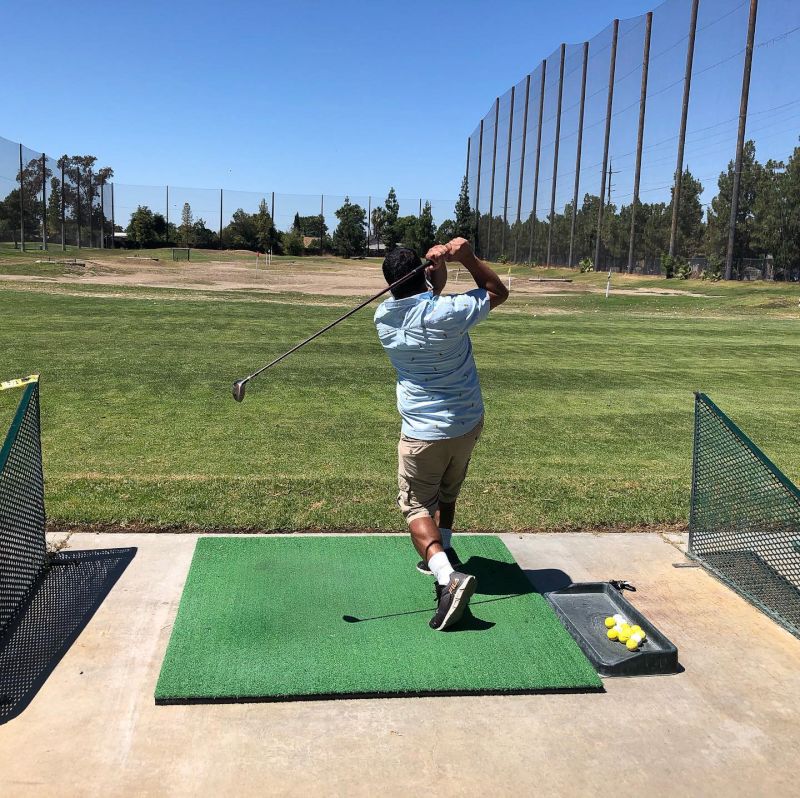 Chris at the Driving Range