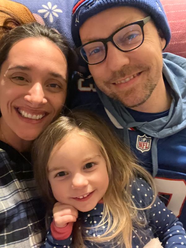 Family Selfie on New Year's Eve in Our Pajamas