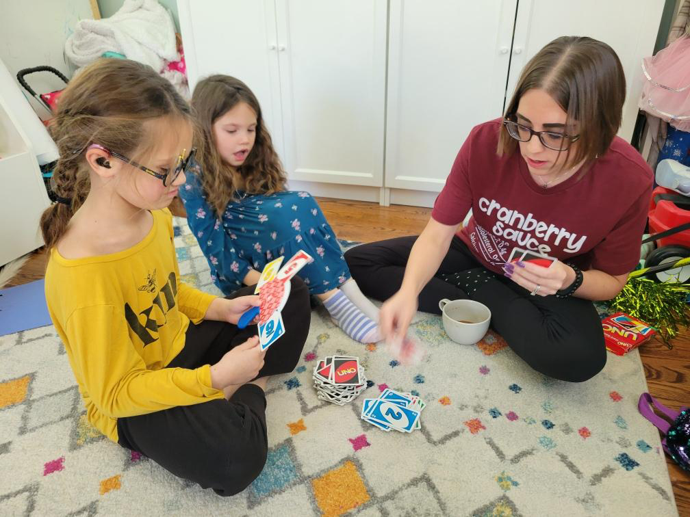 Playing Uno With Our Nieces