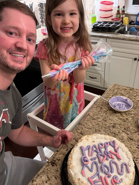 Surprising Mom with a Decorated Cake for Her Birthday