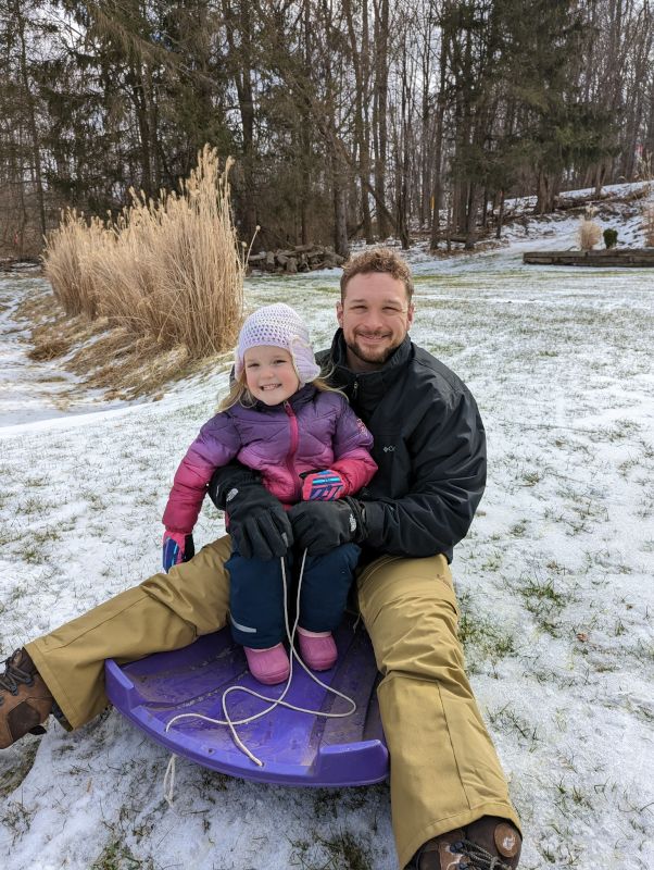 Sledding With Our Niece