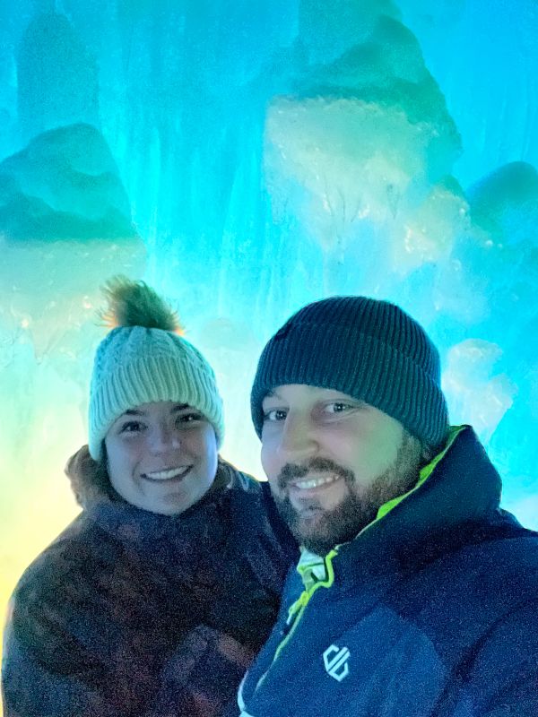 At an Ice Castle in New Hampshire